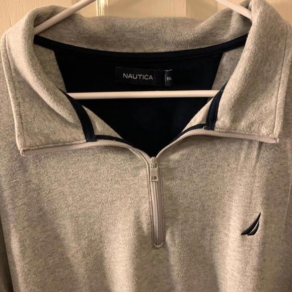 Nautica collared pullover shirt grey sz 2XL - Picture 3 of 6